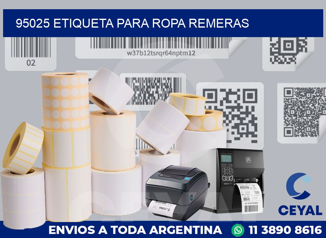 95025 ETIQUETA PARA ROPA REMERAS