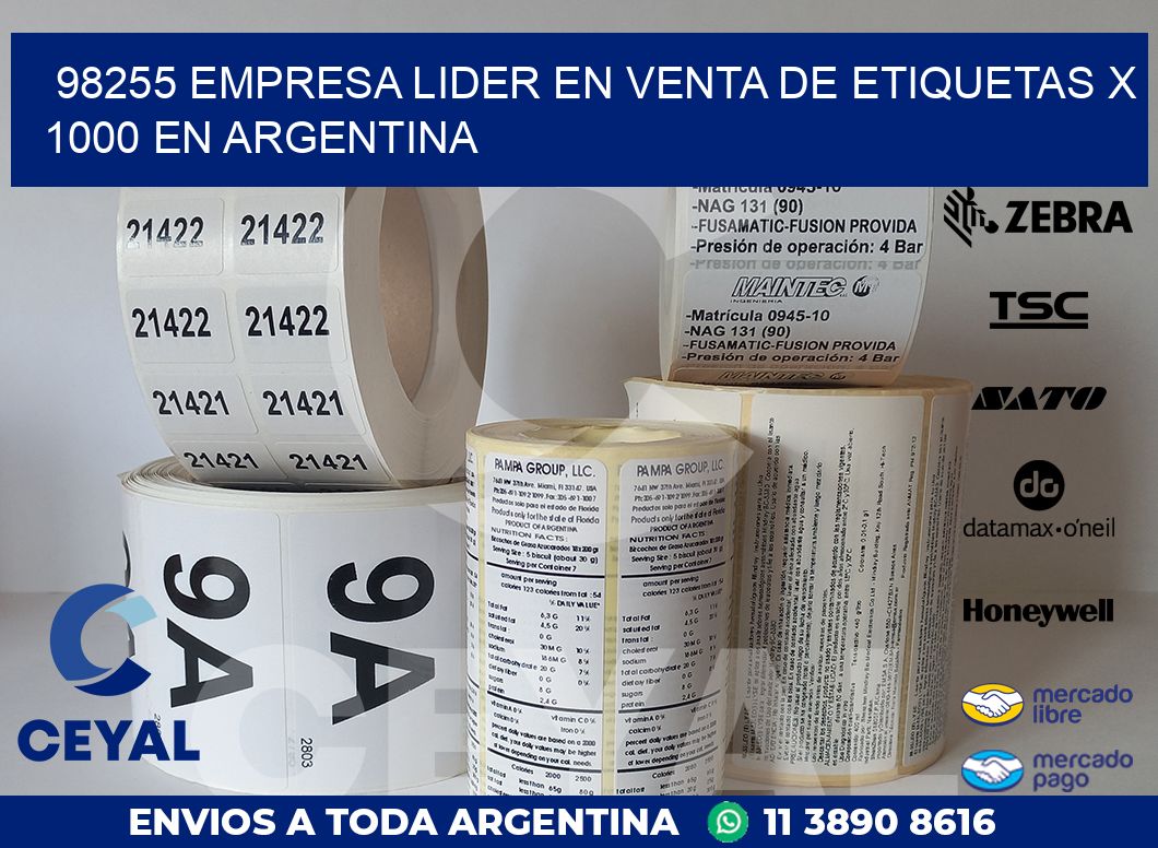 98255 EMPRESA LIDER EN VENTA DE ETIQUETAS X 1000 EN ARGENTINA