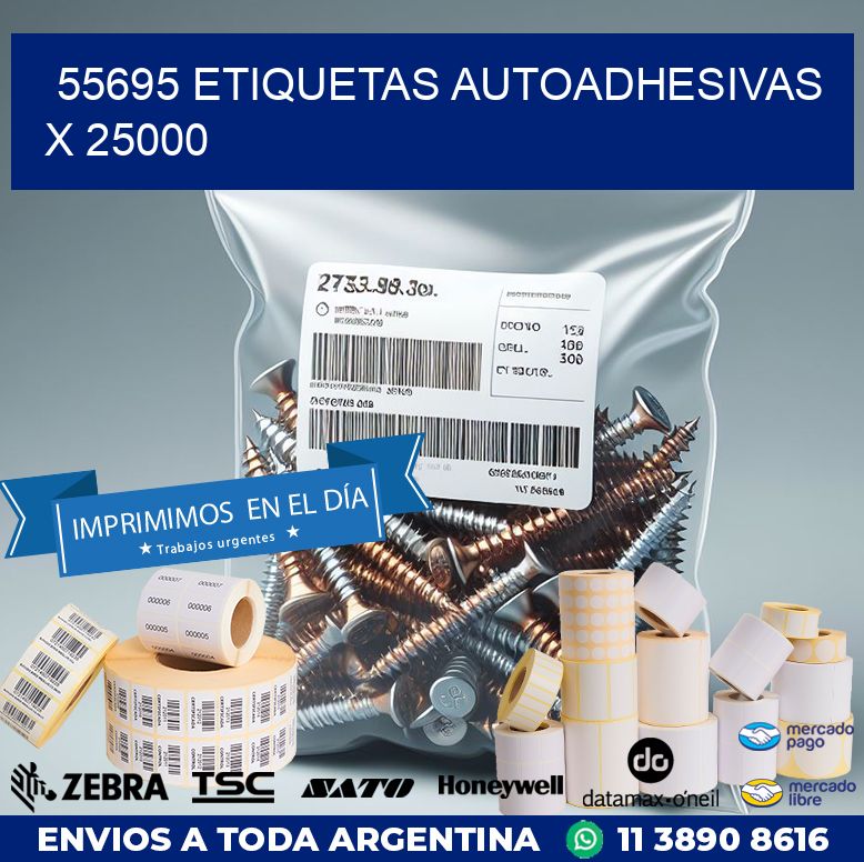 55695 ETIQUETAS AUTOADHESIVAS X 25000