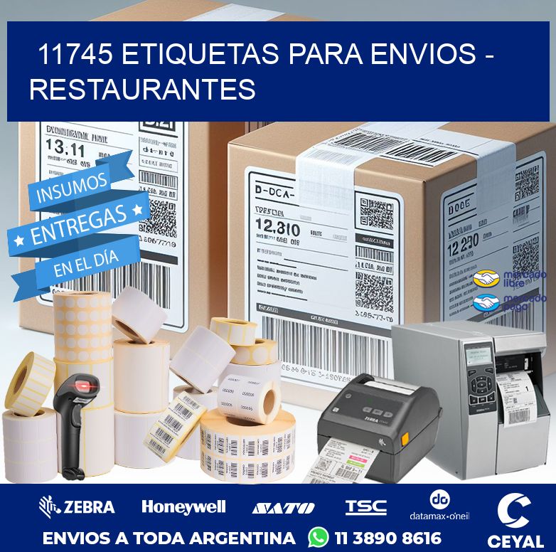 11745 ETIQUETAS PARA ENVIOS - RESTAURANTES