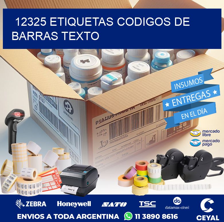 12325 ETIQUETAS CODIGOS DE BARRAS TEXTO