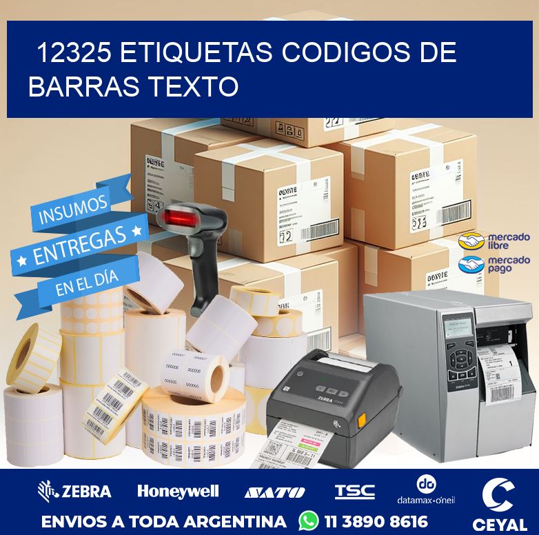 12325 ETIQUETAS CODIGOS DE BARRAS TEXTO