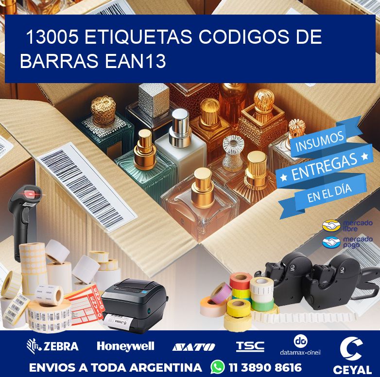 13005 ETIQUETAS CODIGOS DE BARRAS EAN13