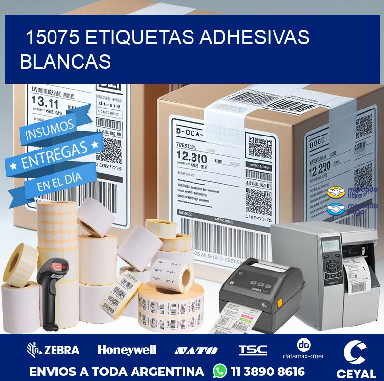 15075 ETIQUETAS ADHESIVAS BLANCAS