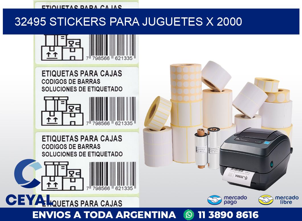 32495 STICKERS PARA JUGUETES X 2000