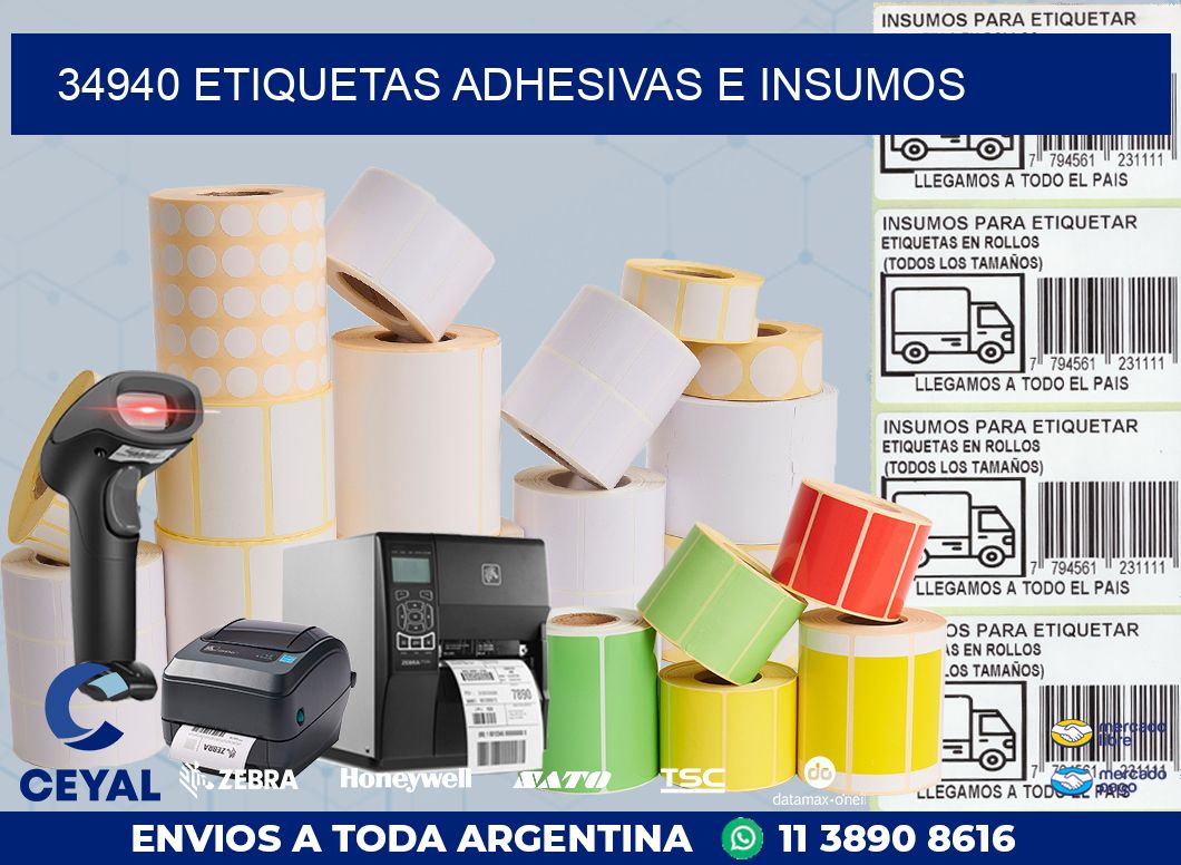 34940 ETIQUETAS ADHESIVAS E INSUMOS