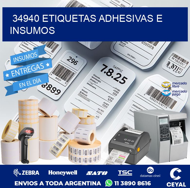 34940 ETIQUETAS ADHESIVAS E INSUMOS