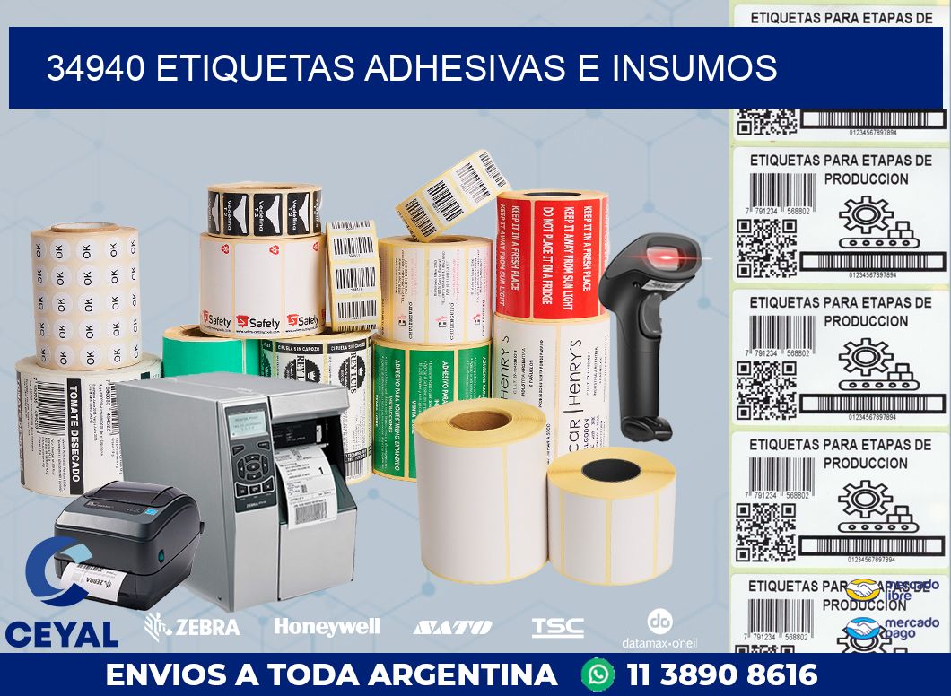 34940 ETIQUETAS ADHESIVAS E INSUMOS