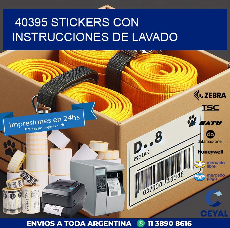 40395 STICKERS CON INSTRUCCIONES DE LAVADO