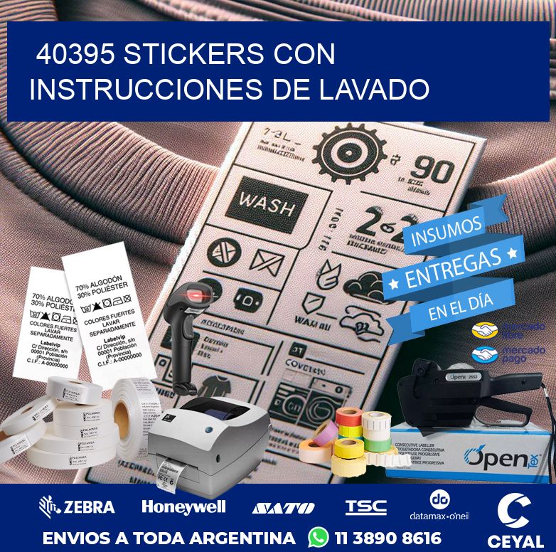 40395 STICKERS CON INSTRUCCIONES DE LAVADO