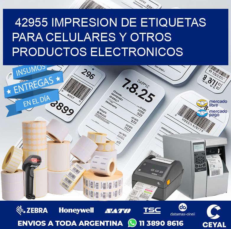 42955 IMPRESION DE ETIQUETAS PARA CELULARES Y OTROS PRODUCTOS ELECTRONICOS