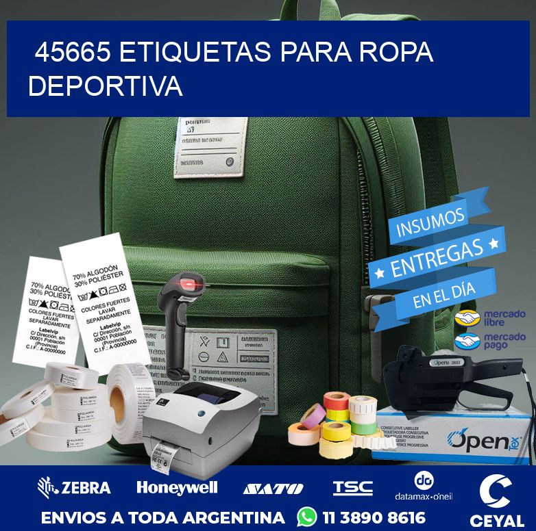45665 ETIQUETAS PARA ROPA DEPORTIVA
