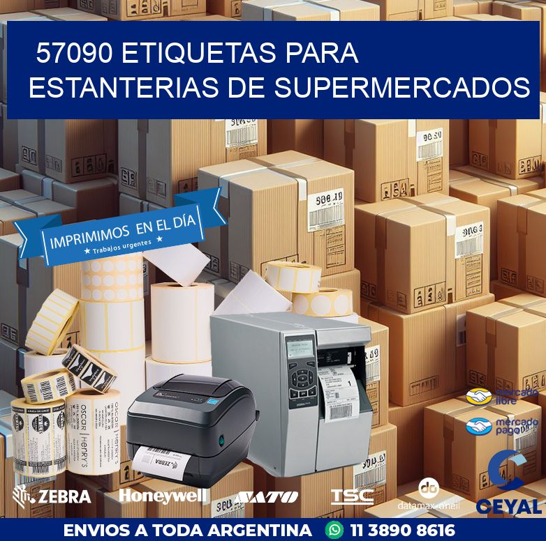 57090 ETIQUETAS PARA ESTANTERIAS DE SUPERMERCADOS