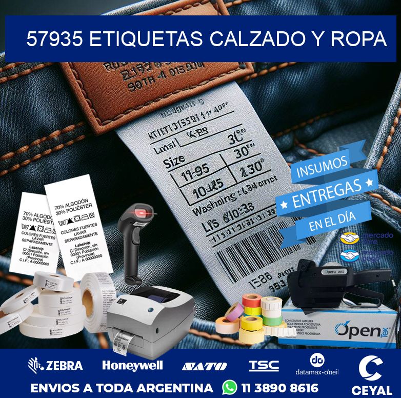 57935 ETIQUETAS CALZADO Y ROPA