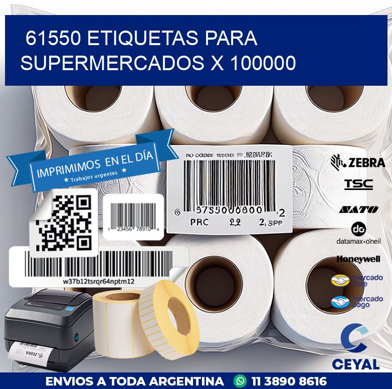 61550 ETIQUETAS PARA SUPERMERCADOS X 100000