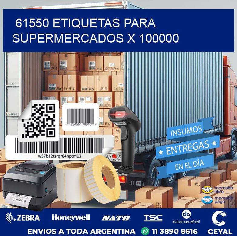 61550 ETIQUETAS PARA SUPERMERCADOS X 100000