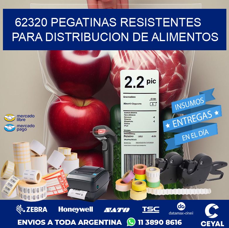 62320 PEGATINAS RESISTENTES PARA DISTRIBUCION DE ALIMENTOS