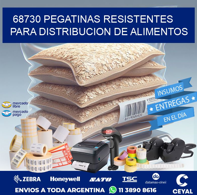 68730 PEGATINAS RESISTENTES PARA DISTRIBUCION DE ALIMENTOS