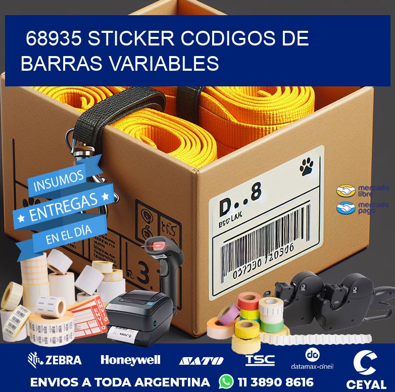 68935 STICKER CODIGOS DE BARRAS VARIABLES