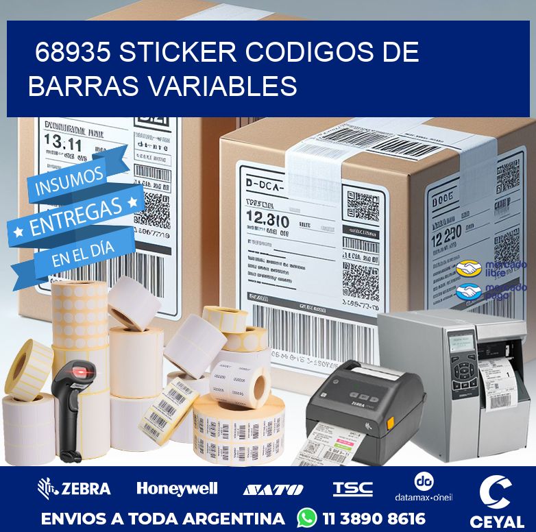 68935 STICKER CODIGOS DE BARRAS VARIABLES