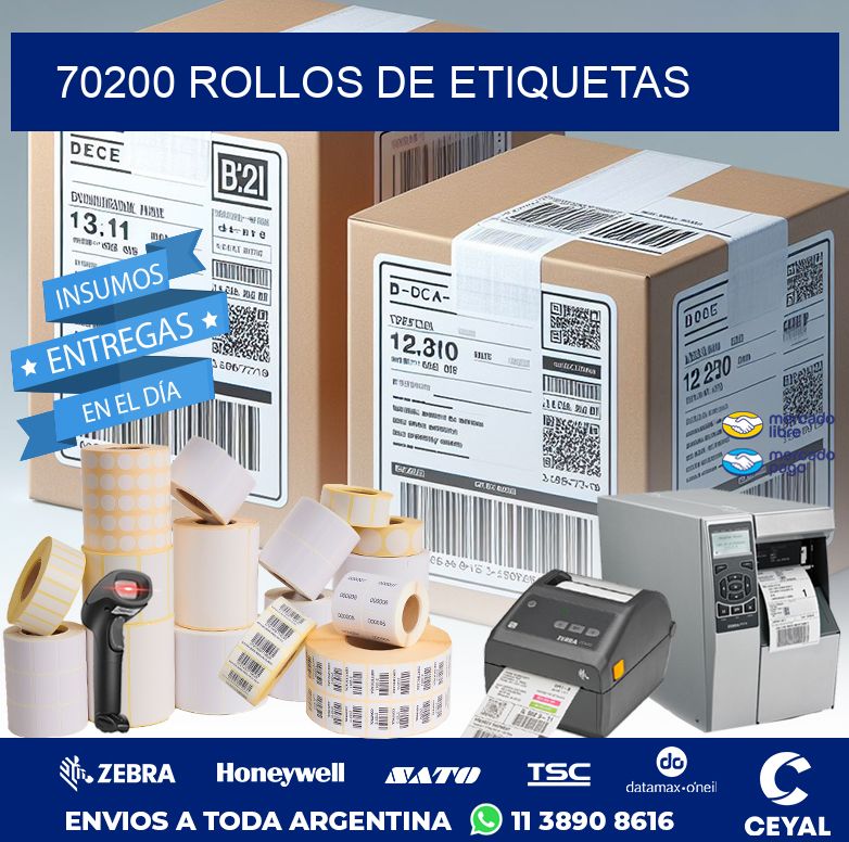 70200 ROLLOS DE ETIQUETAS