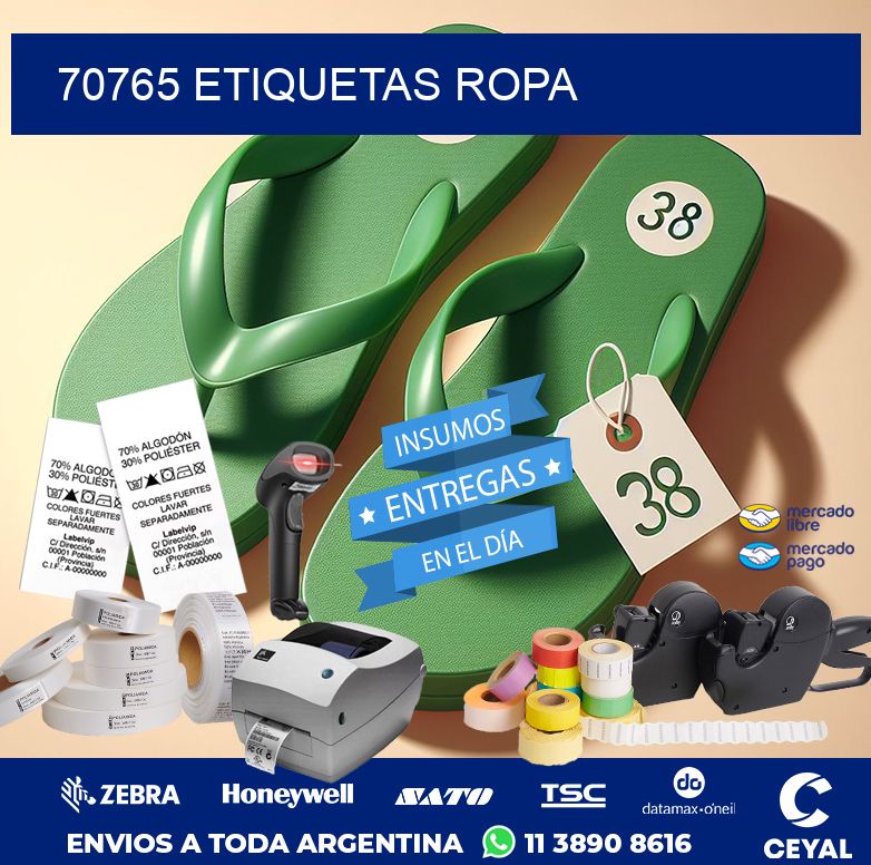 70765 ETIQUETAS ROPA