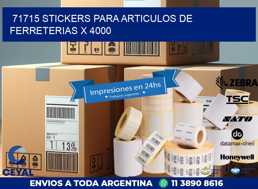 71715 STICKERS PARA ARTICULOS DE FERRETERIAS X 4000