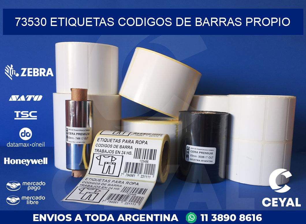 73530 ETIQUETAS CODIGOS DE BARRAS PROPIO