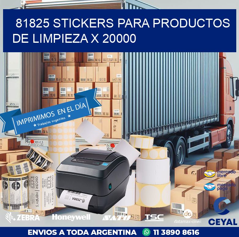 81825 STICKERS PARA PRODUCTOS DE LIMPIEZA X 20000