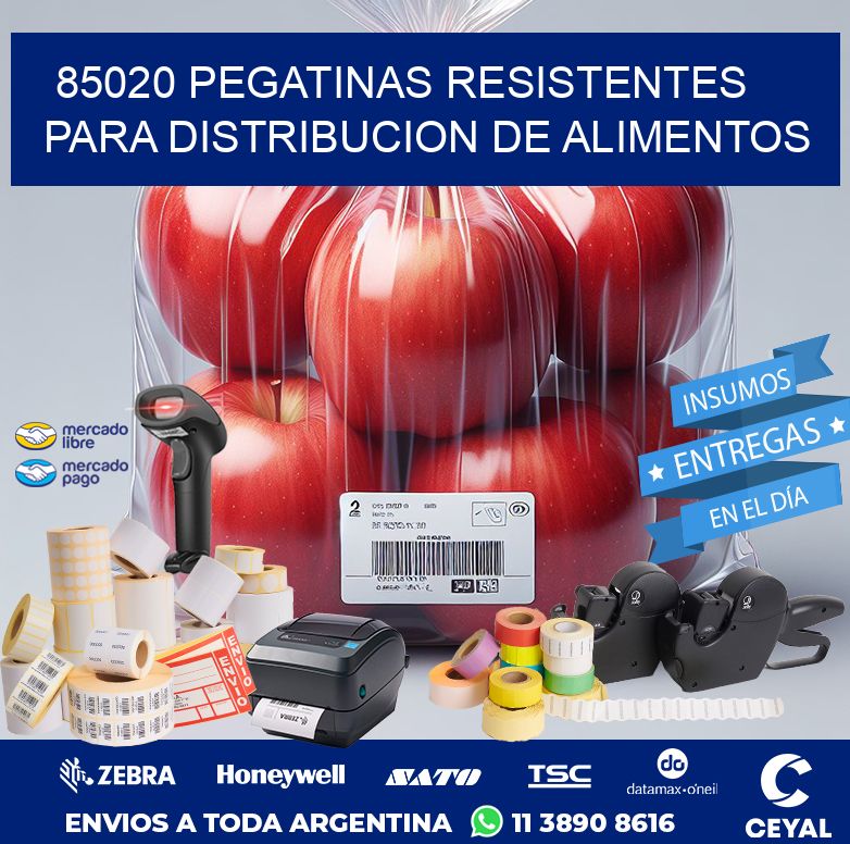 85020 PEGATINAS RESISTENTES PARA DISTRIBUCION DE ALIMENTOS