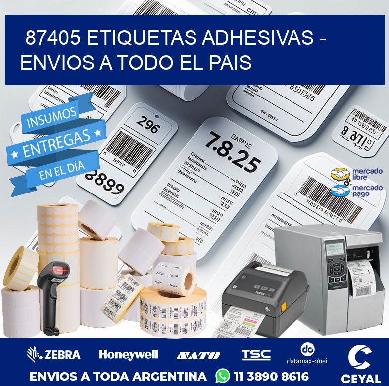 87405 ETIQUETAS ADHESIVAS - ENVIOS A TODO EL PAIS
