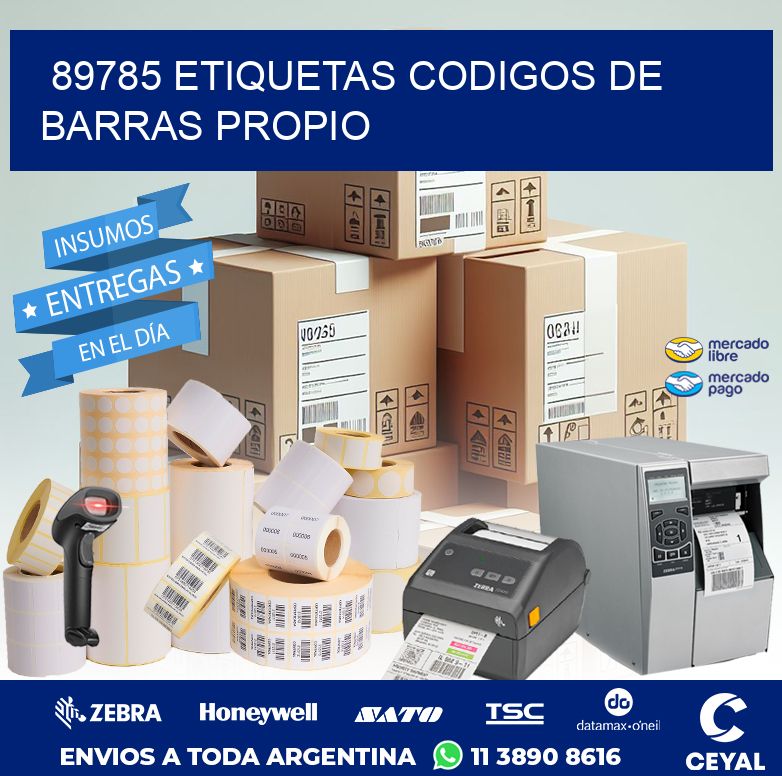 89785 ETIQUETAS CODIGOS DE BARRAS PROPIO