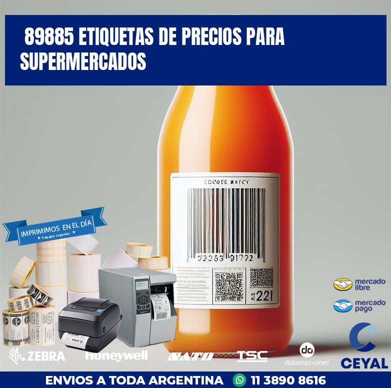 89885 ETIQUETAS DE PRECIOS PARA SUPERMERCADOS