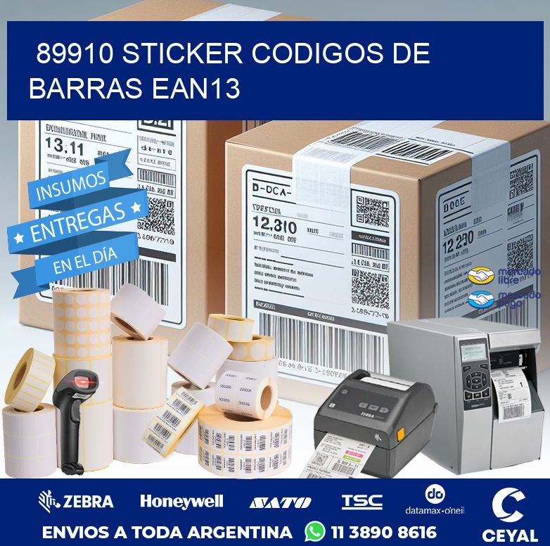 89910 STICKER CODIGOS DE BARRAS EAN13