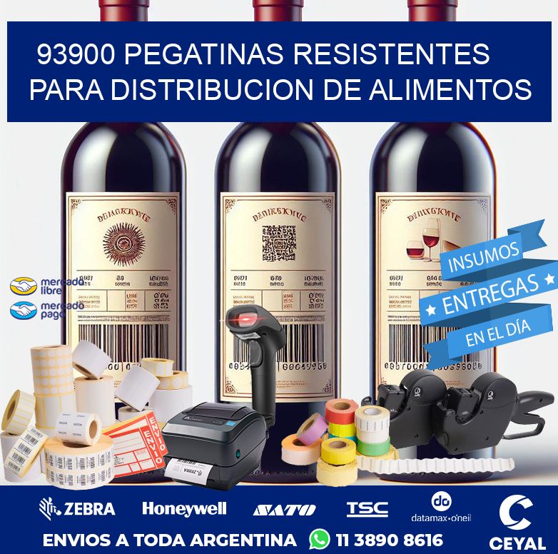 93900 PEGATINAS RESISTENTES PARA DISTRIBUCION DE ALIMENTOS