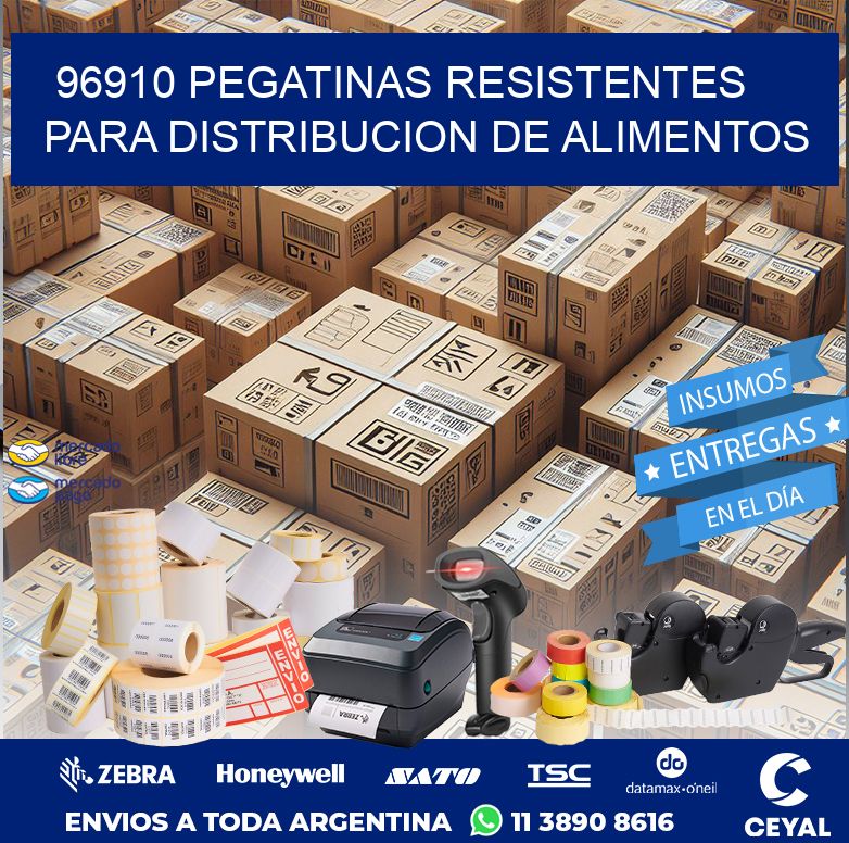 96910 PEGATINAS RESISTENTES PARA DISTRIBUCION DE ALIMENTOS