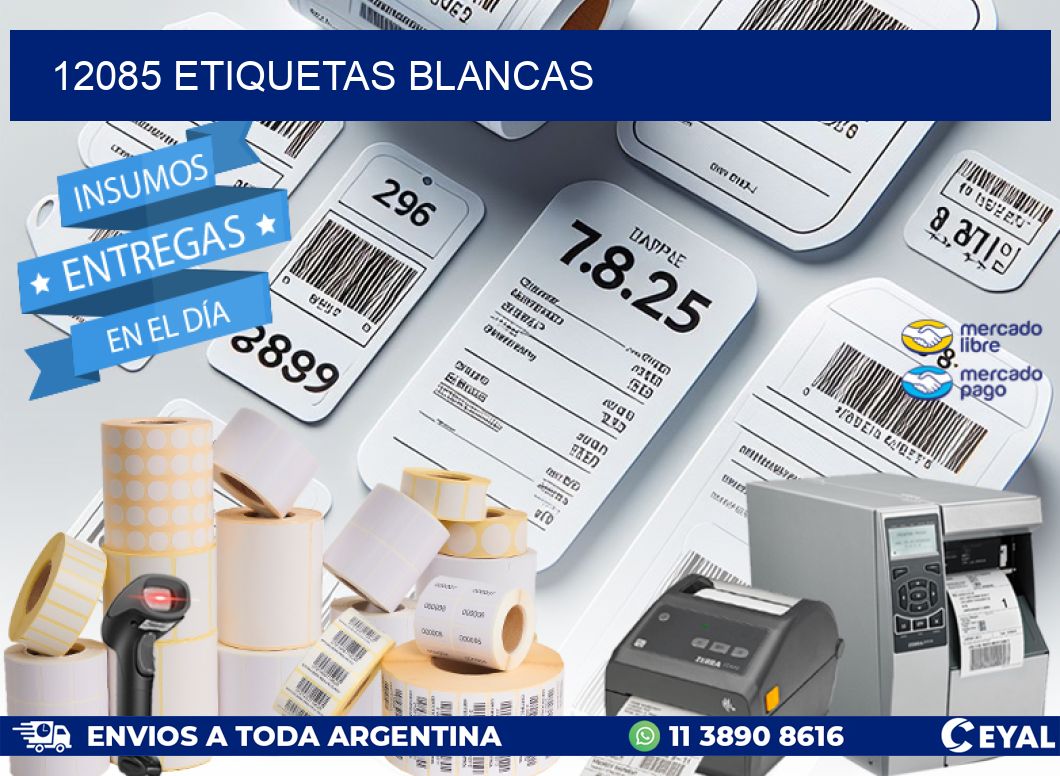 12085 ETIQUETAS BLANCAS