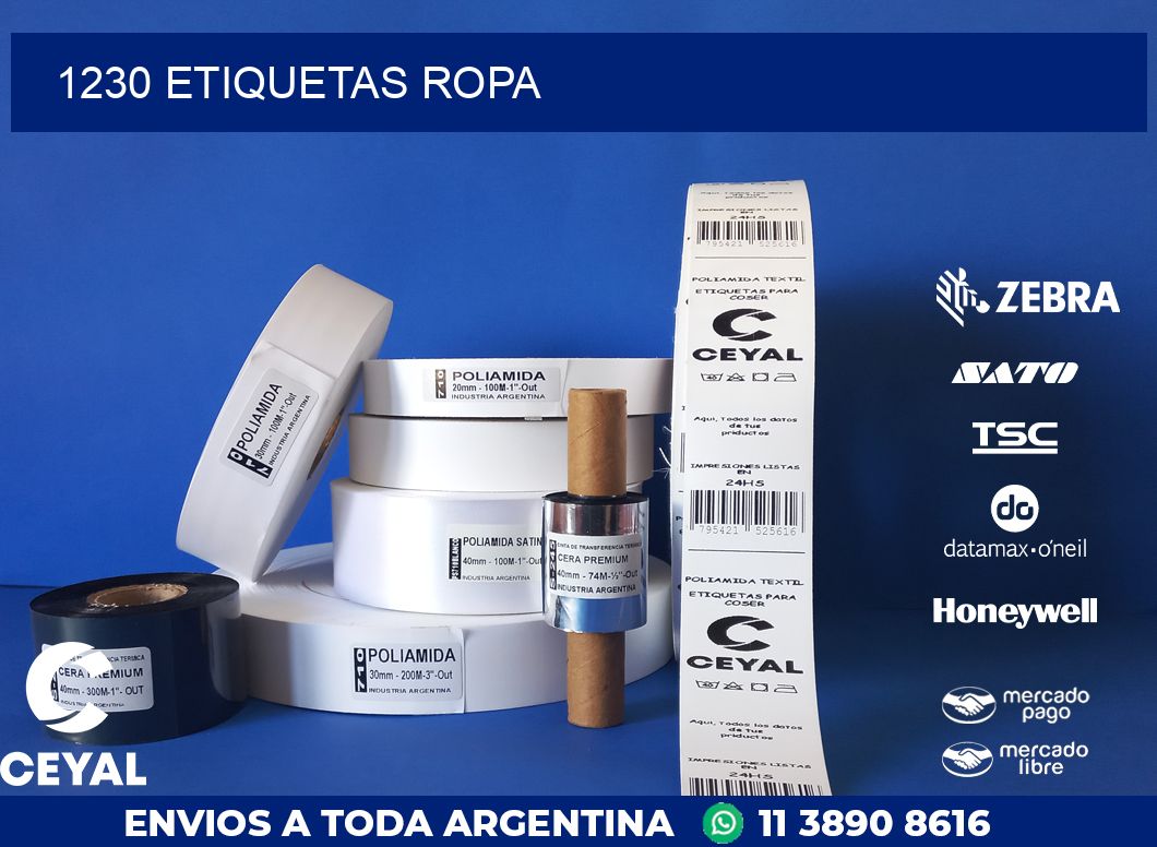 1230 ETIQUETAS ROPA