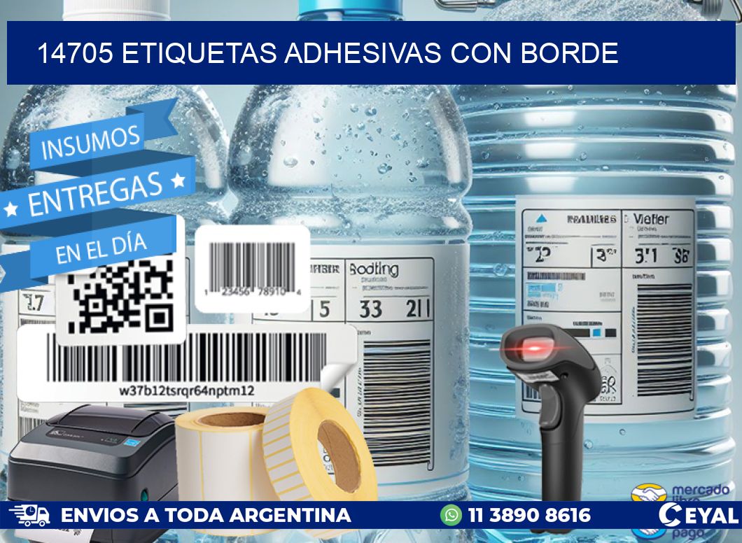 14705 ETIQUETAS ADHESIVAS CON BORDE