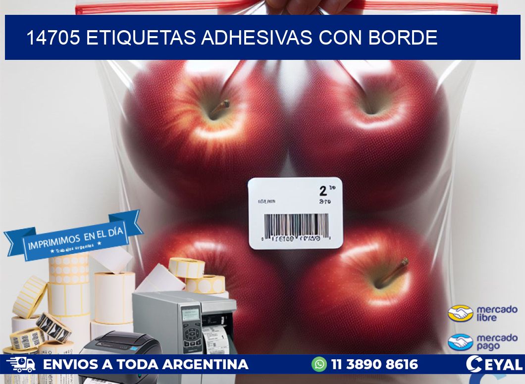 14705 ETIQUETAS ADHESIVAS CON BORDE