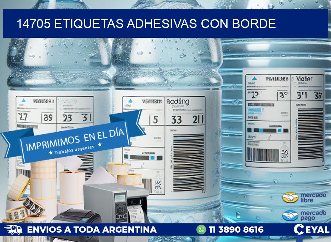 14705 ETIQUETAS ADHESIVAS CON BORDE