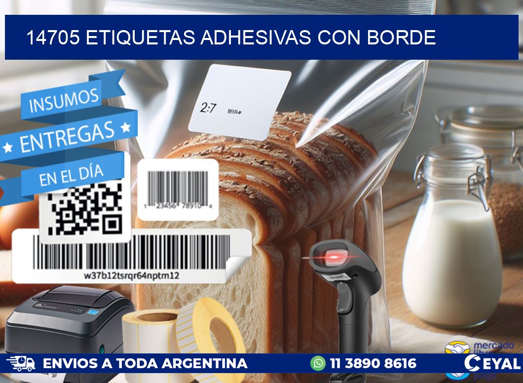 14705 ETIQUETAS ADHESIVAS CON BORDE