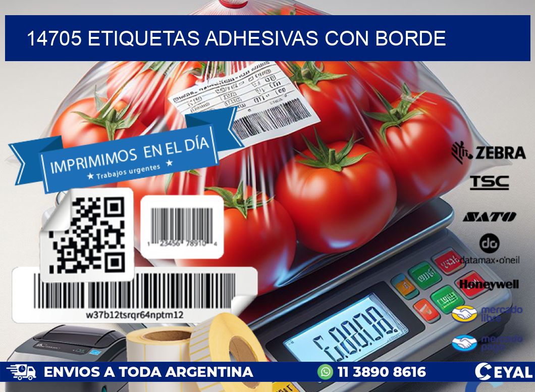 14705 ETIQUETAS ADHESIVAS CON BORDE