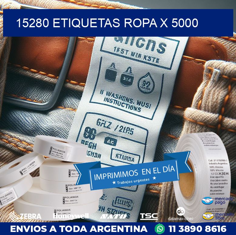 15280 ETIQUETAS ROPA X 5000