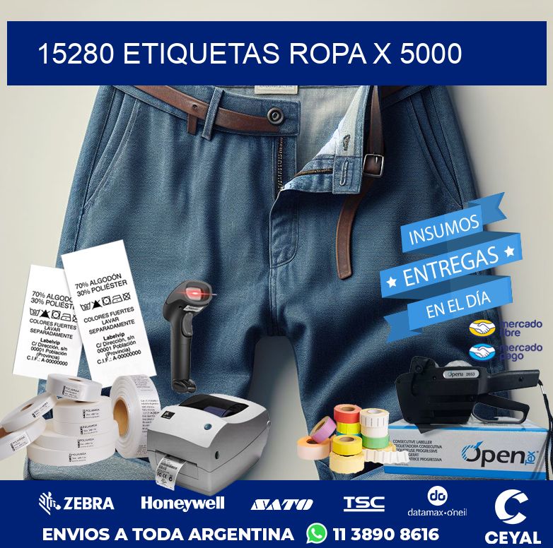 15280 ETIQUETAS ROPA X 5000