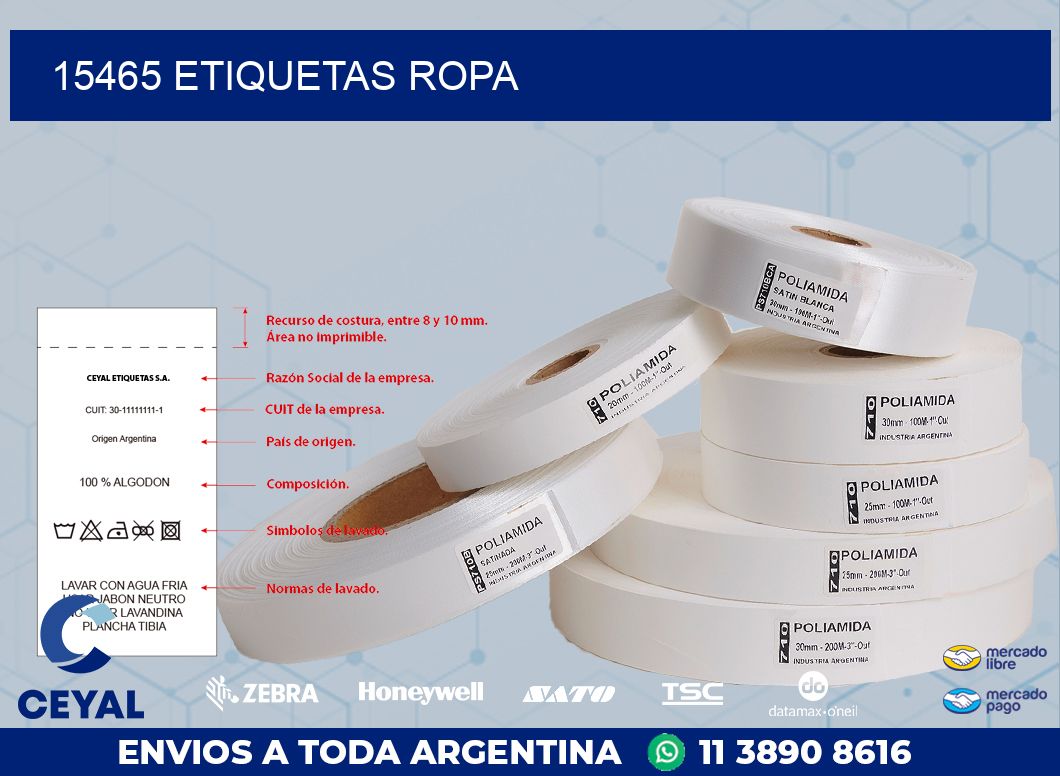 15465 ETIQUETAS ROPA