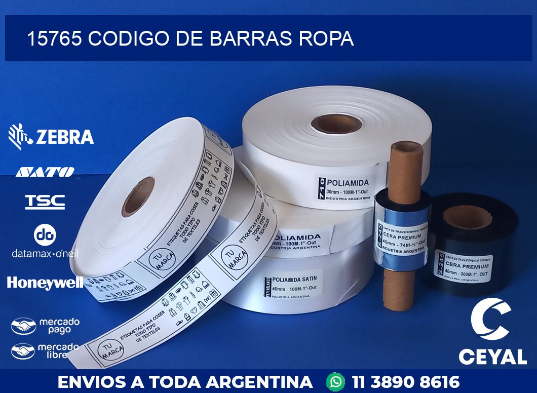 15765 CODIGO DE BARRAS ROPA