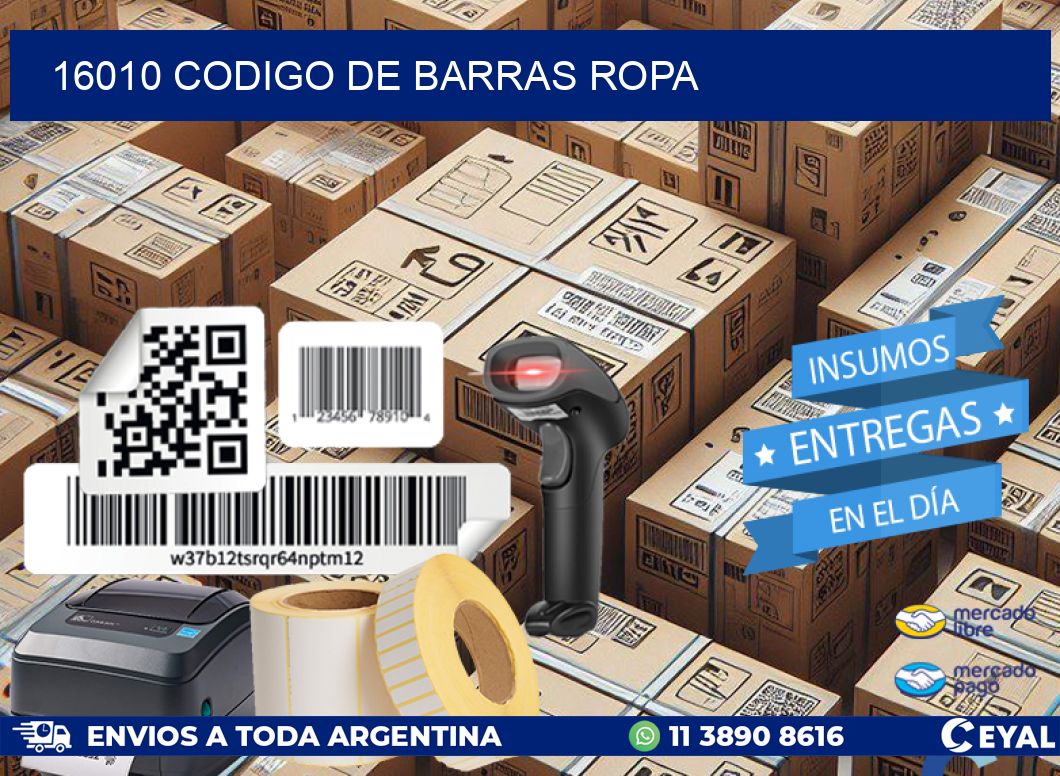 16010 CODIGO DE BARRAS ROPA