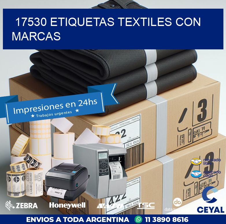 17530 ETIQUETAS TEXTILES CON MARCAS