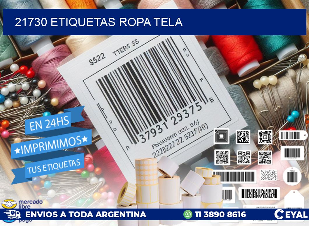 21730 ETIQUETAS ROPA TELA